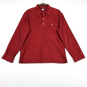 Vintage Velour Shirt Mens Medium Long Sleeve Dagger Collar JC‎ Penney Mens Store